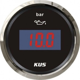 Цифровой указатель давления масла KUS BS черн/серебр 0-10 бар (KY15012)